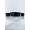 Ceinture verte avec boucle rectangle strass et argenté - 2