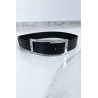 Ceinture verte avec boucle rectangle strass et argenté - 3