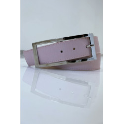 Ceinture rose en simili à boucle rectangulaire - 1