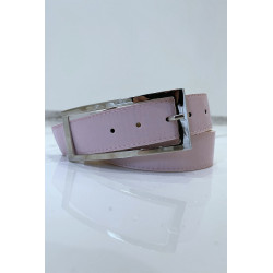 Ceinture rose en simili à boucle rectangulaire - 3