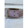 Ceinture rose en simili à boucle rectangulaire - 5