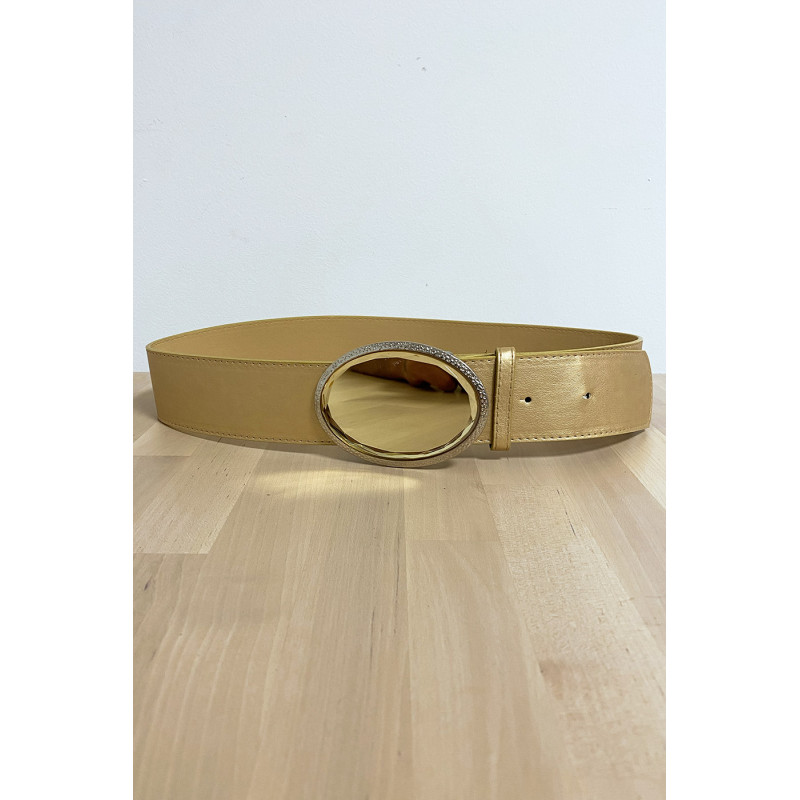 Ceinture doré avec boucle miroir - 1