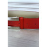 Ceinture rouge avec boucle rectangle - 1