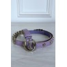 Ceinture parme avec accessoire argenté - 3