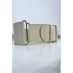 Grosse ceinture beige. Ceinture femme - 3