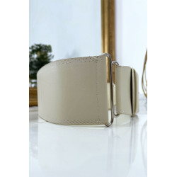 Grosse ceinture beige. Ceinture femme - 5