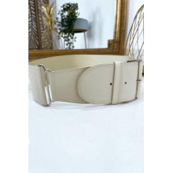 Grosse ceinture beige. Ceinture femme - 7