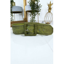 Ceinture verte femme effet usé vintage - 6