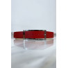 Ceinture rouge avec boucle argenté - 3