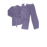 Ensemble 3 pièces gilet débardeur et pantalon palazzo violet - 1