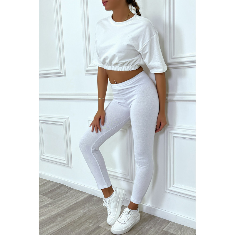 Legging blanc long tissus doux et épais - 2