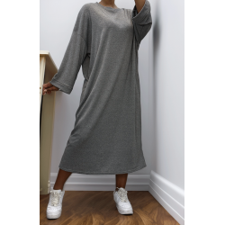 Robe simple gris - 1