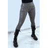 Legging anthracite avec écriture effet 3D. Legging nouvelle génération - 1