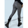 Legging anthracite avec écriture effet 3D. Legging nouvelle génération - 4