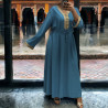 Abaya Qamar vert canard - 2