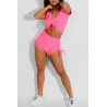 Ensemble push up yoga short et crop top rose - 5