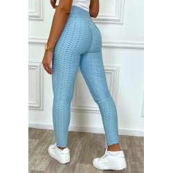 Legging push-up turquoise anti cellulite effet minceur - 1