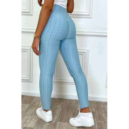 Legging push-up turquoise anti cellulite effet minceur - 1