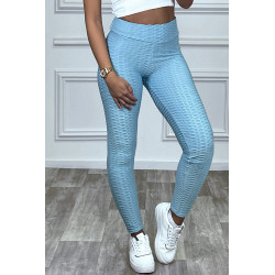 Legging push-up turquoise anti cellulite effet minceur - 6