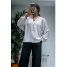 Blouse grise oversize dans une belle matière tombante - 4