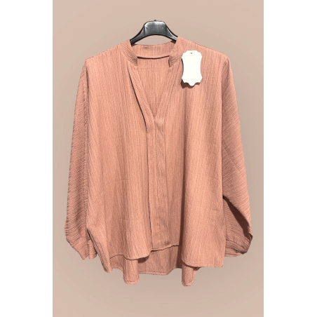 Blouse rose oversize dans une belle matière tombante - 1