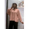 Blouse rose oversize dans une belle matière tombante - 3