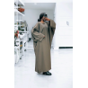 Abaya taupe over size (36-52) coupe kimono - 1