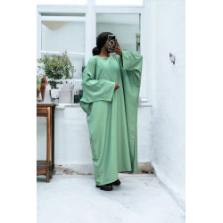 Abaya vert d'eau over size (36-52) coupe kimono - 1