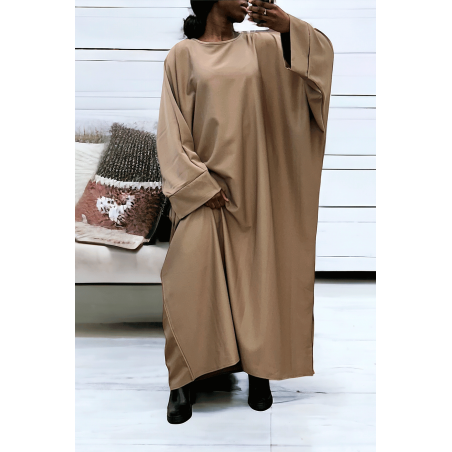 Abaya camel over size (36-52) coupe kimono - 1