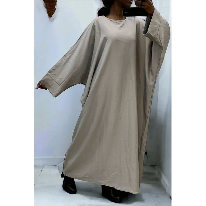 Abaya grise over size (36-52) coupe kimono - 2