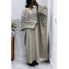 Abaya grise over size (36-52) coupe kimono - 3