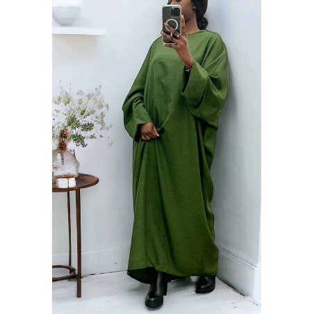 Abaya kaki très ample (36-52) coupe kimono - 1