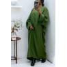 Abaya kaki très ample (36-52) coupe kimono - 1