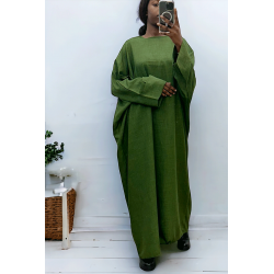 Abaya kaki très ample (36-52) coupe kimono - 2