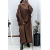 Abaya choco très ample (36-52) coupe kimono - 2