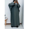 Abaya anthracite très ample (36-52) coupe kimono - 2