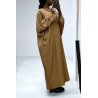 Abaya camel très ample (36-52) coupe kimono - 1