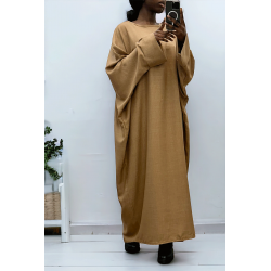 Abaya camel très ample (36-52) coupe kimono - 3