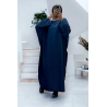 Abaya marine très ample (36-52) coupe kimono - 2