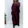 Abaya bordeaux très ample (36-52) coupe kimono - 2