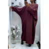 Abaya bordeaux très ample (36-52) coupe kimono - 3