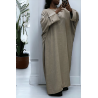 Abaya grise très ample (36-52) coupe kimono - 2