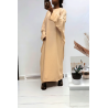 Abaya beige très ample (36-52) coupe kimono - 2