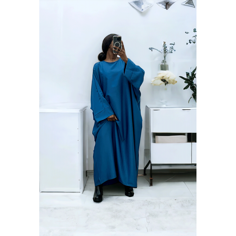 Abaya bleu over size (36-52) coupe kimono - 1