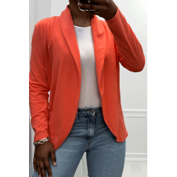 Veste Blazer corail col châle avec poches. Blazer femme 1526 - 1