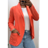 Veste Blazer corail col châle avec poches. Blazer femme 1526 - 2