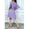 Robe patineuse lilas cache coeur - 1