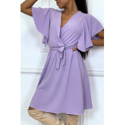 Robe patineuse lilas cache coeur - 2