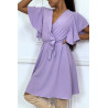 Robe patineuse lilas cache coeur - 2