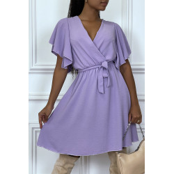 Robe patineuse lilas cache coeur - 3